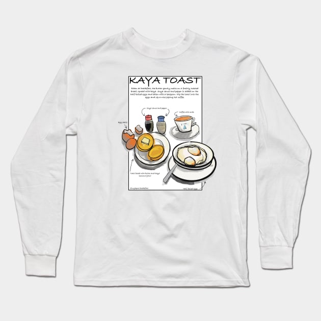 KAYA TOAST Long Sleeve T-Shirt by X The Lazy Cat